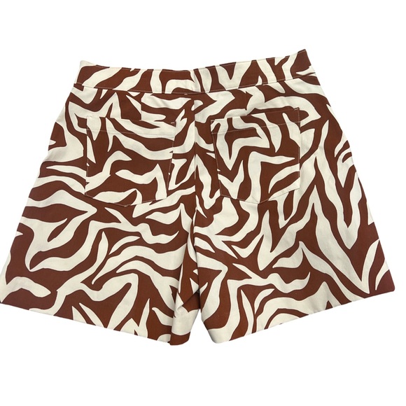 SPANX On-The-Go High Waist Zebra Print Shorts - Brown and White Large NWT - Picture 3 of 12